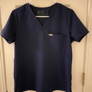 Figs Catarina Navy Blue Scrub Top